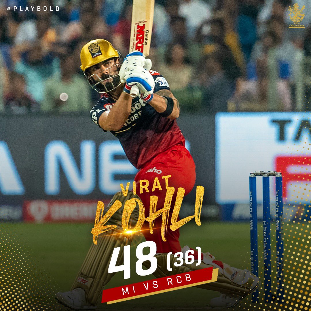RCBTweets's tweet photo. Just the innings the team needed. 🔥🙌🏻

#PlayBold #WeAreChallengers #IPL2022  #Mission2022 #RCB  #ನಮ್ಮRCB #MIvRCB https://t.co/qGj0bJxvRg