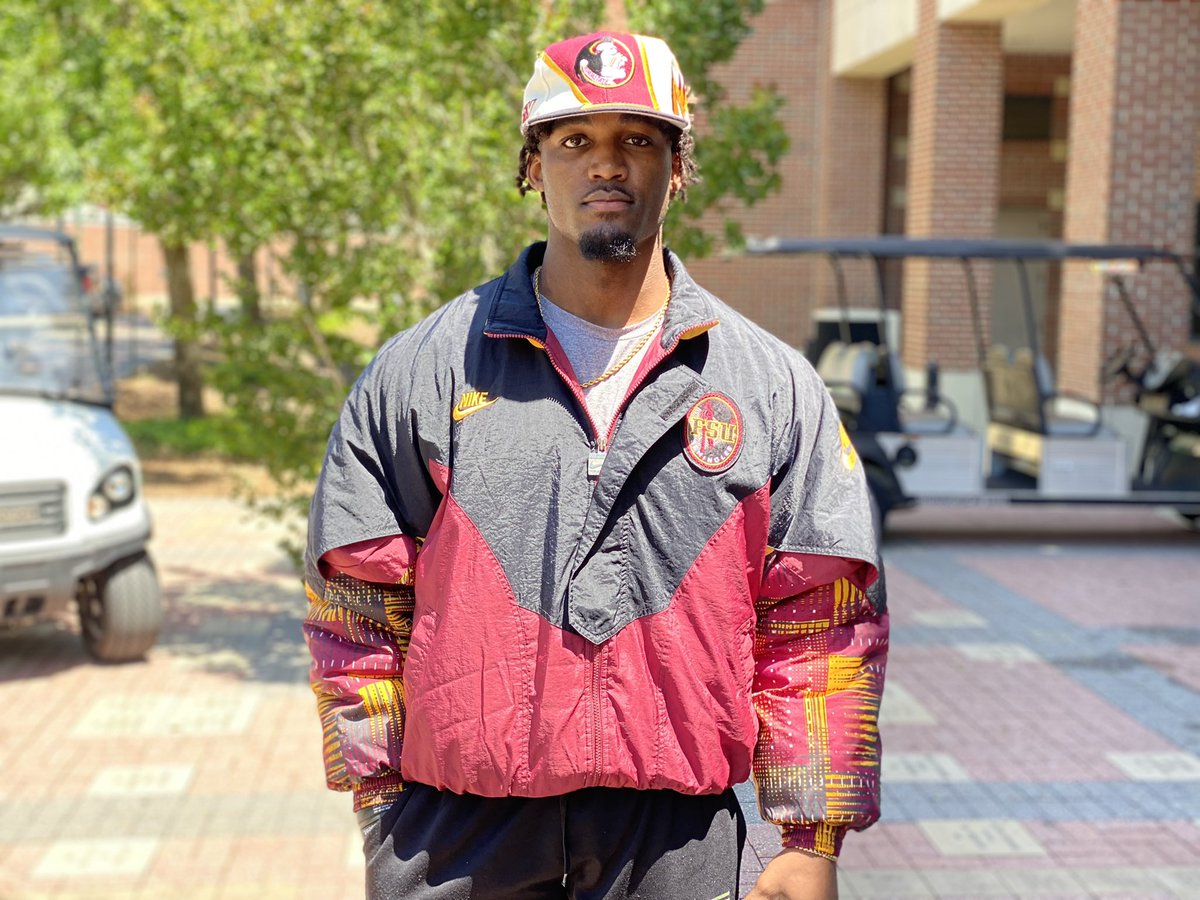 ZBlostein247's tweet photo. 4-star #FSU QB commit Chris Parson decked out in Picked gear for his visit to campus today.

https://t.co/N22YXdcQEO https://t.co/OUWhPwinNK