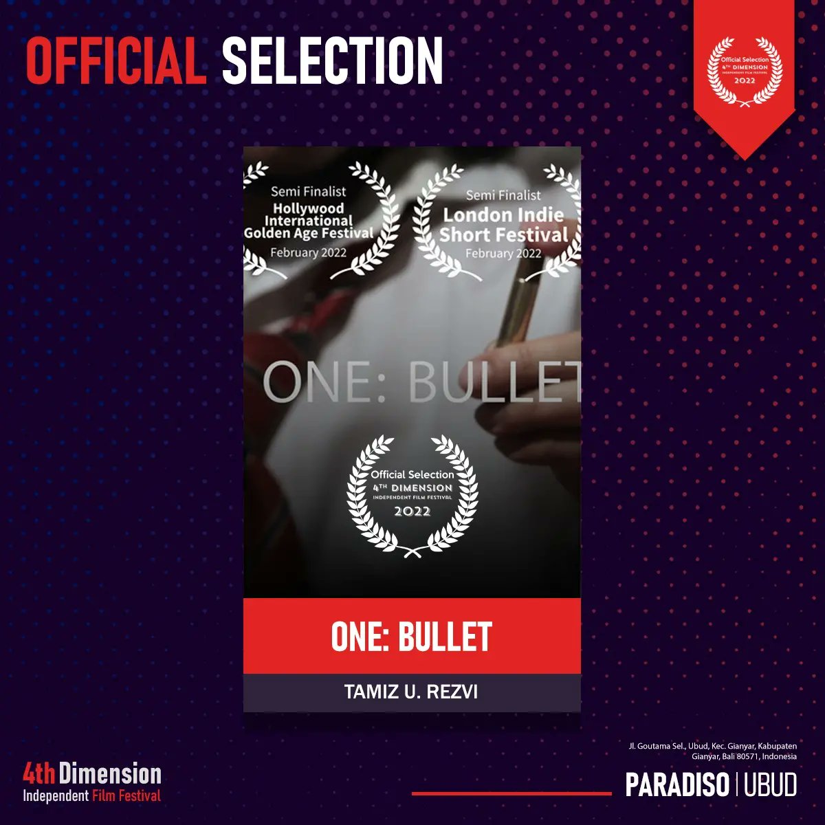 4D_FilmFest's tweet photo. Congratulations to all the officially selected project of February-March Season.
Thanks for your contribution to the world of Independent Cinema!!
.
#officialselectionnotify #officialseelection #indiefilmfestival #bali #indonesia #fdiff2022 #filmfreeway @filmfreeway https://t.co/AHLXqxnzsz