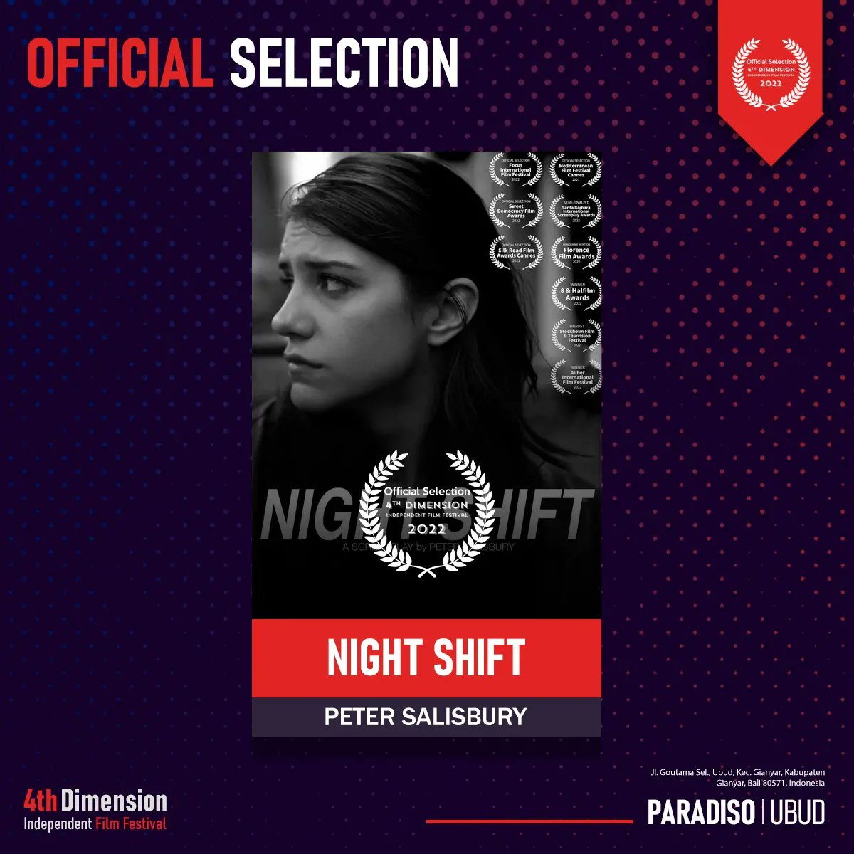 4D_FilmFest's tweet photo. Congratulations to all the officially selected project of February-March Season.
Thanks for your contribution to the world of Independent Cinema!!
.
#officialselectionnotify #officialseelection #indiefilmfestival #bali #indonesia #fdiff2022 #filmfreeway @filmfreeway https://t.co/AHLXqxnzsz