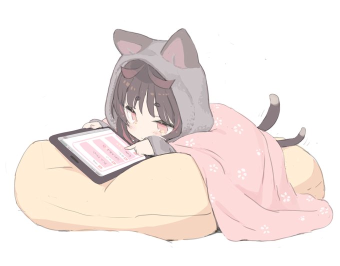 風邪ひきオフ苗ちゃん。
はやくよくなりますように🐱🌸🙏😌
#ねこやまーと 