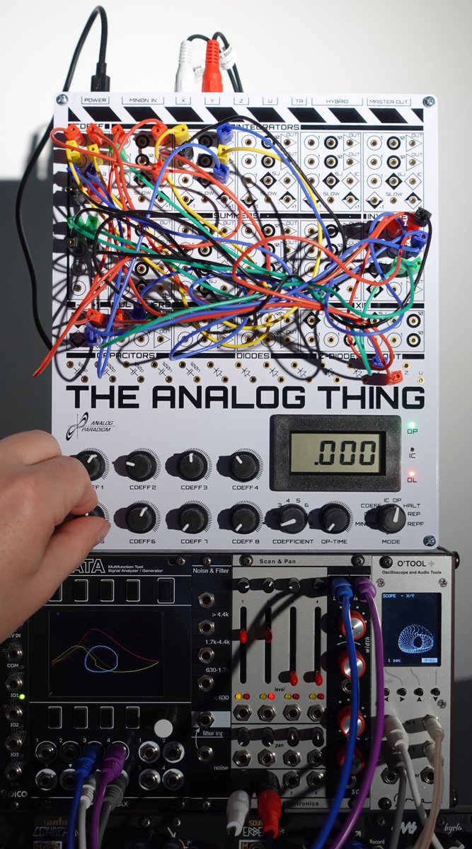 Maximilian Schich | @schichmax.bsky.social (@schichmax) on Twitter photo Playing with, looking at, and listening to
"the transfiguration of foxes and hares"
on #TheAnalogThing #13 by <a href="/analogparadigm/">Analog Paradigm by Anabrid</a>.
cf. <a href="/Veritasium/">Veritasium</a> (youtu.be/GVsUOuSjvcg?t=…)
#analog #computing, #visualization, & #sonification Playing with, looking at, and listening to
"the transfiguration of foxes and hares"
on #TheAnalogThing #13 by <a href="/analogparadigm/">Analog Paradigm by Anabrid</a>.
cf. <a href="/Veritasium/">Veritasium</a> (youtu.be/GVsUOuSjvcg?t=…)
#analog #computing, #visualization, & #sonification