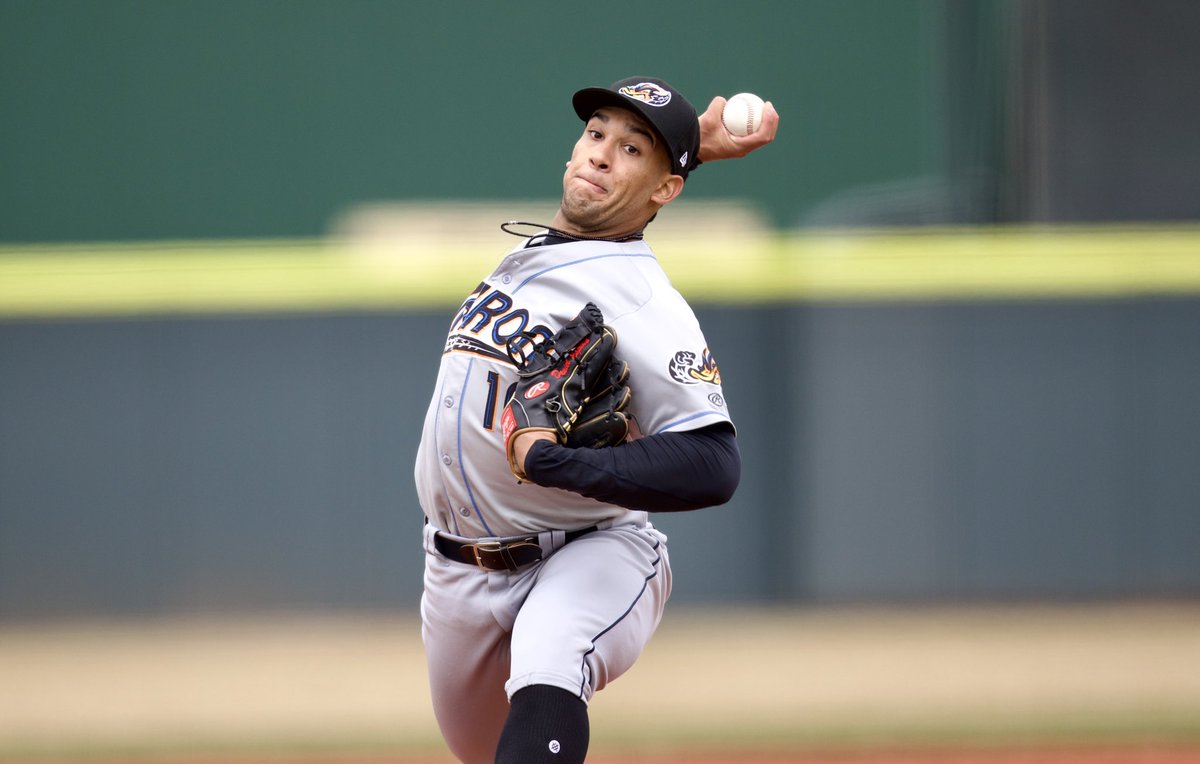 Espi-no problem! Daniel Espino strikes out the side in the 1st! <a href="/AkronRubberDuck/">Akron RubberDucks</a> <a href="/MiLB/">Minor League Baseball</a> #milb