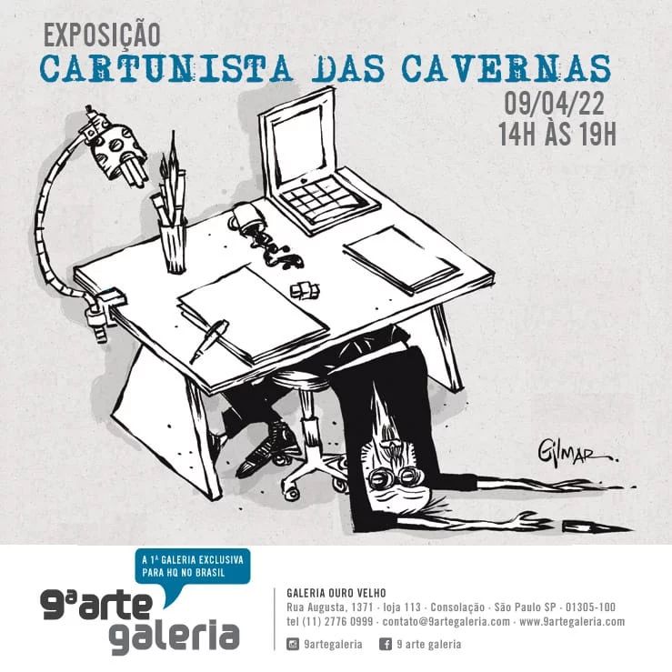 [Sampa] ‘Cartunista das Cavernas’ (youtu.be/qboGeNQYqb0), por Gilmar Machado (is.gd/GfZPKd), na 9ª Arte Galeria: 
instagr.am/p/CcF9sMLLT5i/