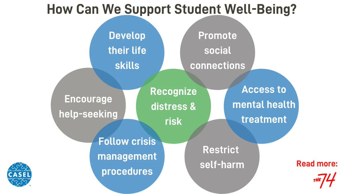 caselorg's tweet photo. The past 2 years has left many teens &amp; young adults feeling emotionally vulnerable. Schools can help support them by creating a culture of caring conducive to student well-being through social &amp; emotional learning (#SEL): https://t.co/4XShGo662g via @The74 https://t.co/Q7NR2SZVGM