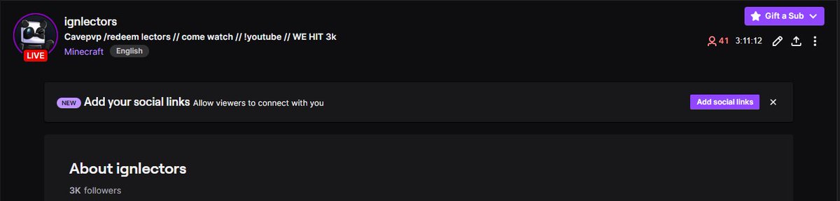 3k Followers on twitch <3