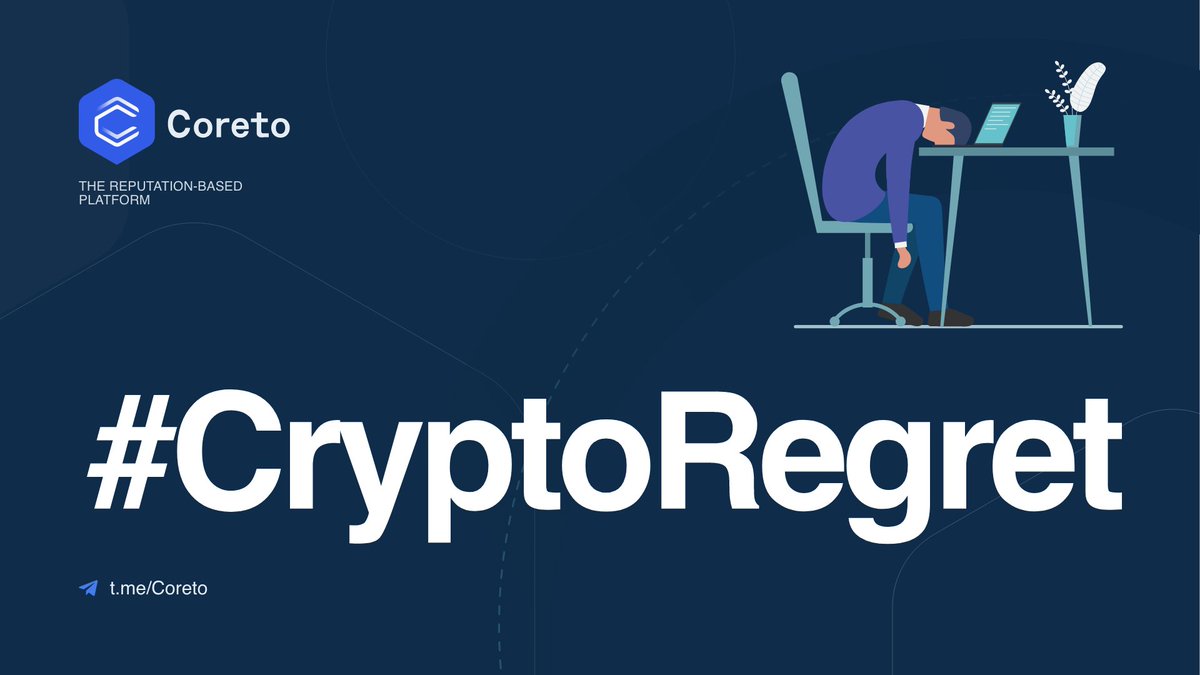 Coretoio's tweet photo. What's your biggest Crypto regret? Whether is buying two pizzas for a bitcoin ๐ or not selling on time to cut losses, we are 100% sure every investor has at least one regret - so share with us in the comments your crypto regret.
#NoStressCrypto #CoretoPlatform https://t.co/qWM5BNuE8J