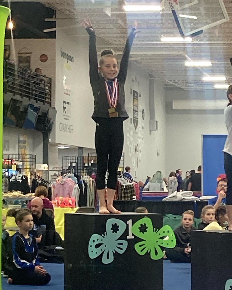 EnglemanJason's tweet photo. So very proud of my daughter, Mattie Jo, who took home 1st place all-around at her state gymnastics competition last night!  #ProudDad https://t.co/T8pV71mioj