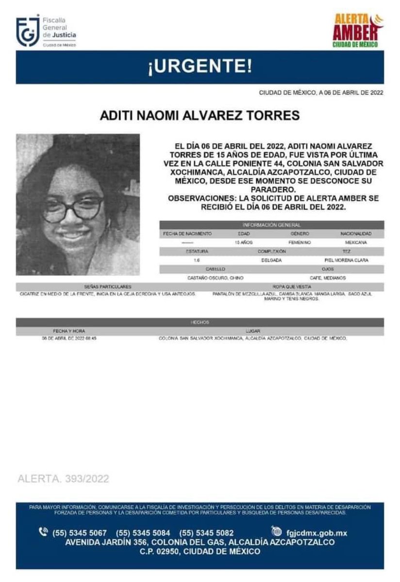 Thab_s's tweet photo. ¿Me ayudan a difundir por fa? Cualquier info o ayuda es muy valiosa, Morgan es hija de una amiga y está desaparecida junto con su amiga. Mil gracias @ImagenTVMex @AztecaNoticias @NTelevisa @adn40 @MVSNoticias @franciscozea @CarlosLoret @CiroGomezL @TapiaFernanda @Javier_Alatorre https://t.co/4nmp2VfwSX