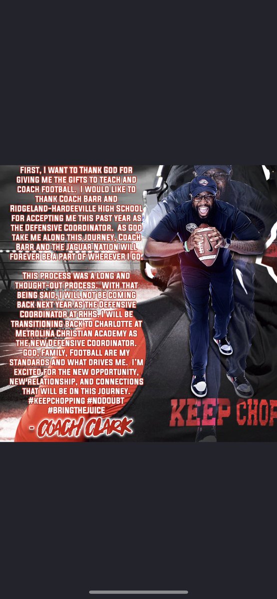 coachclark30's tweet photo. Thank you @RHHSJaguars https://t.co/anRj4xeCO9