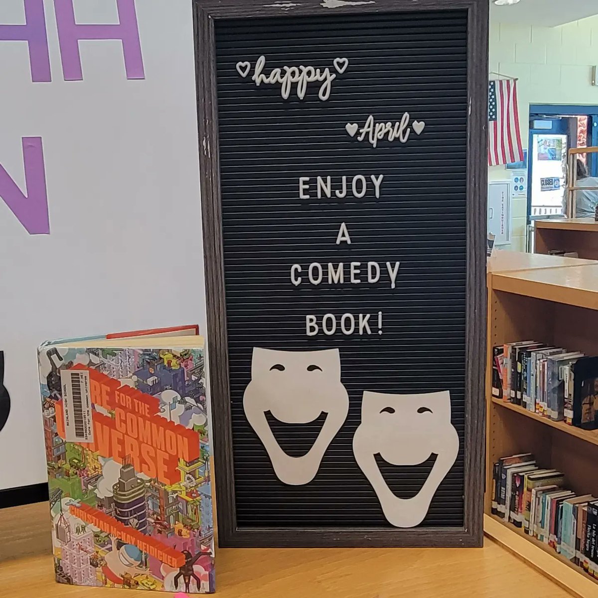 Our library is anything but quiet, but these April Fool's humorous books are getting all the attention they deserve. Stop in and check one out 📚 #Mainlandreads