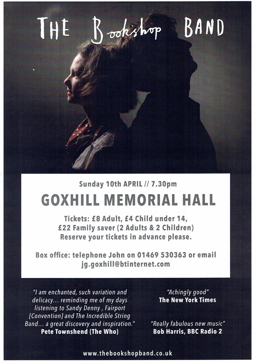 We have a quality concert coming to Goxhill tomorrow. Exquisite music ideal for a Sunday evening and perfect for all the family. Please feel free to bring your own refreshments - but only silent crisps please😉.