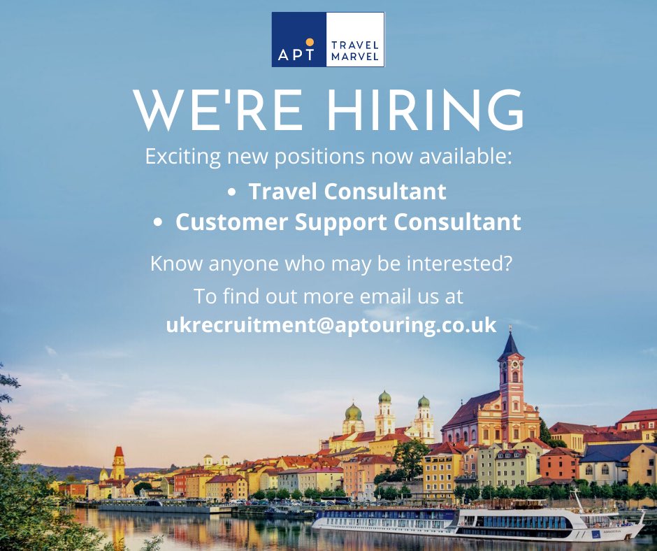 We are hiring! Fancy coming to with the fabulous team at APT? We offer a competitive salary, generous annual leave, great staff travel benefits and a hybrid working policy! Come join us!