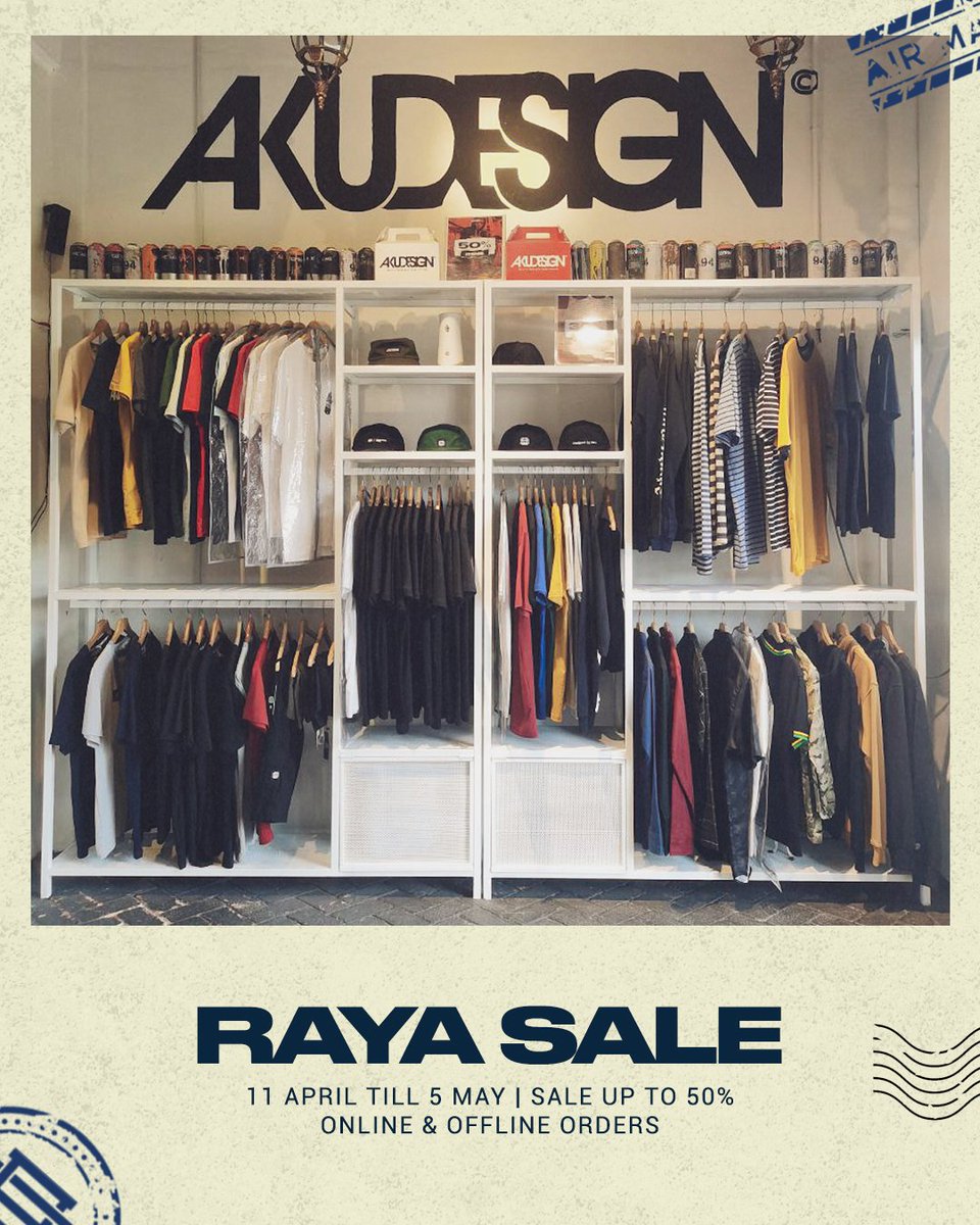 akudesign's tweet photo. Few more days to go! https://t.co/dDgebVBy1s
#akudesign #adcters #akudesignclothing #rayasale https://t.co/tbfT1WIjJN