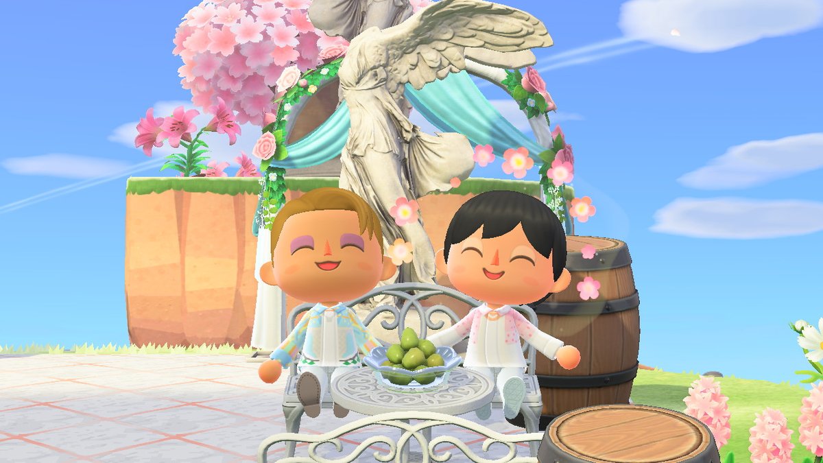 ACEpiphany's tweet photo. Having fun in the cherry blossoms! #BTS #Jin #AnimalCrossing #ACNH #NintendoSwitch https://t.co/4lhCuDY2ir