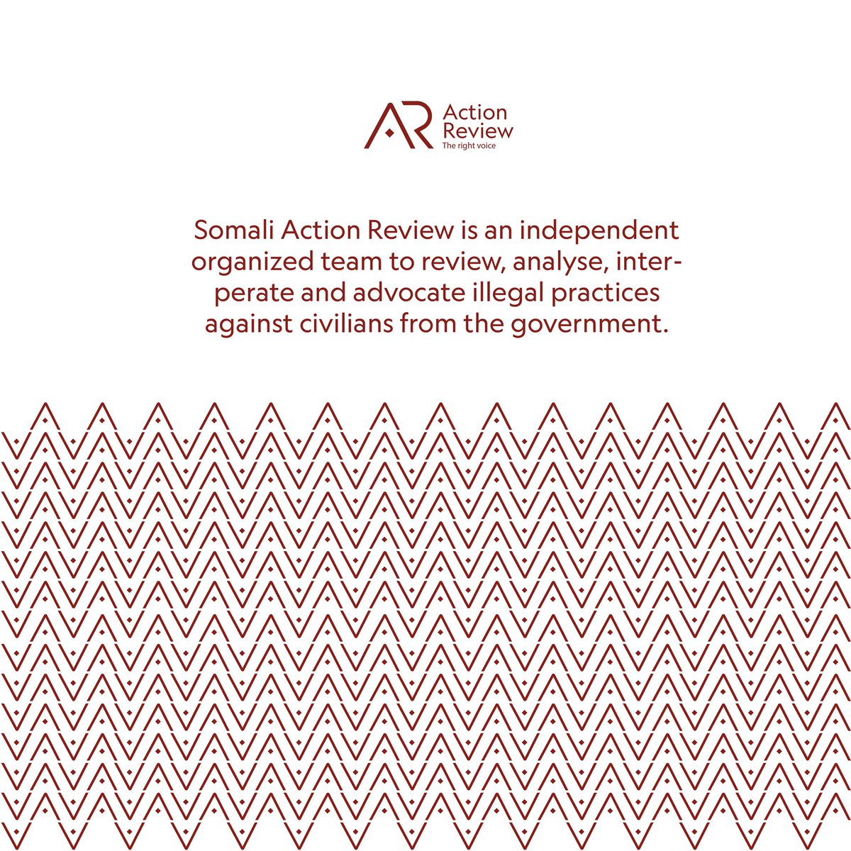 Dookhpress's tweet photo. Somali Action Review — We Are Watching! Non-partition volunteer groups to review, react and advocate against government exploitations and mistreats on civilian bases.
#ActionReview #Somalibrands #OurSlbrands #Somalia #Dookhpress https://t.co/4XaeeMZSLd