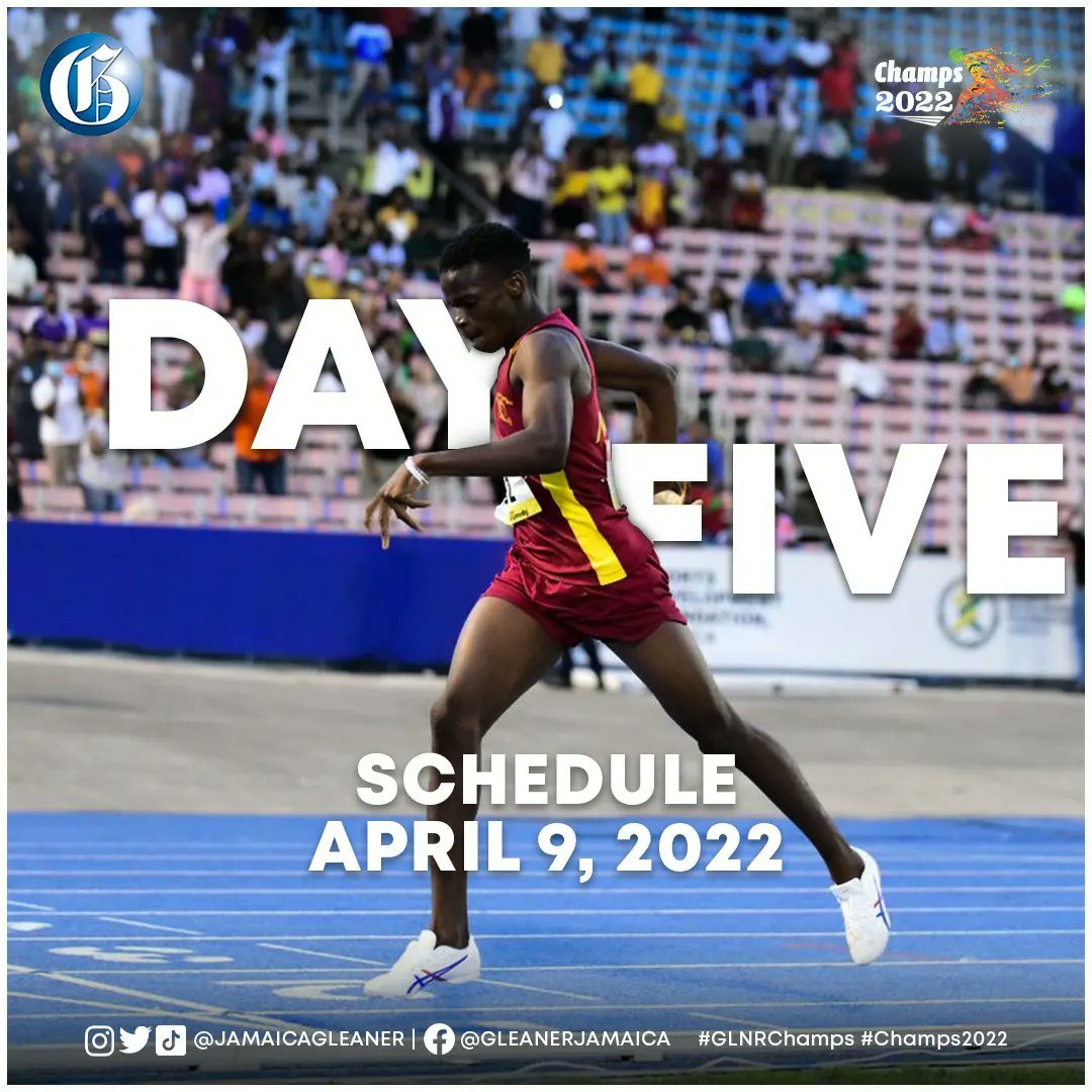 JamaicaGleaner's tweet image. #Champs2022: It's the final day of the ISSA/GraceKennedy Boys and Girls' Athletics Championships. Which school will lift the trophy? We find out today! #GLNRChamps #GLNRSports