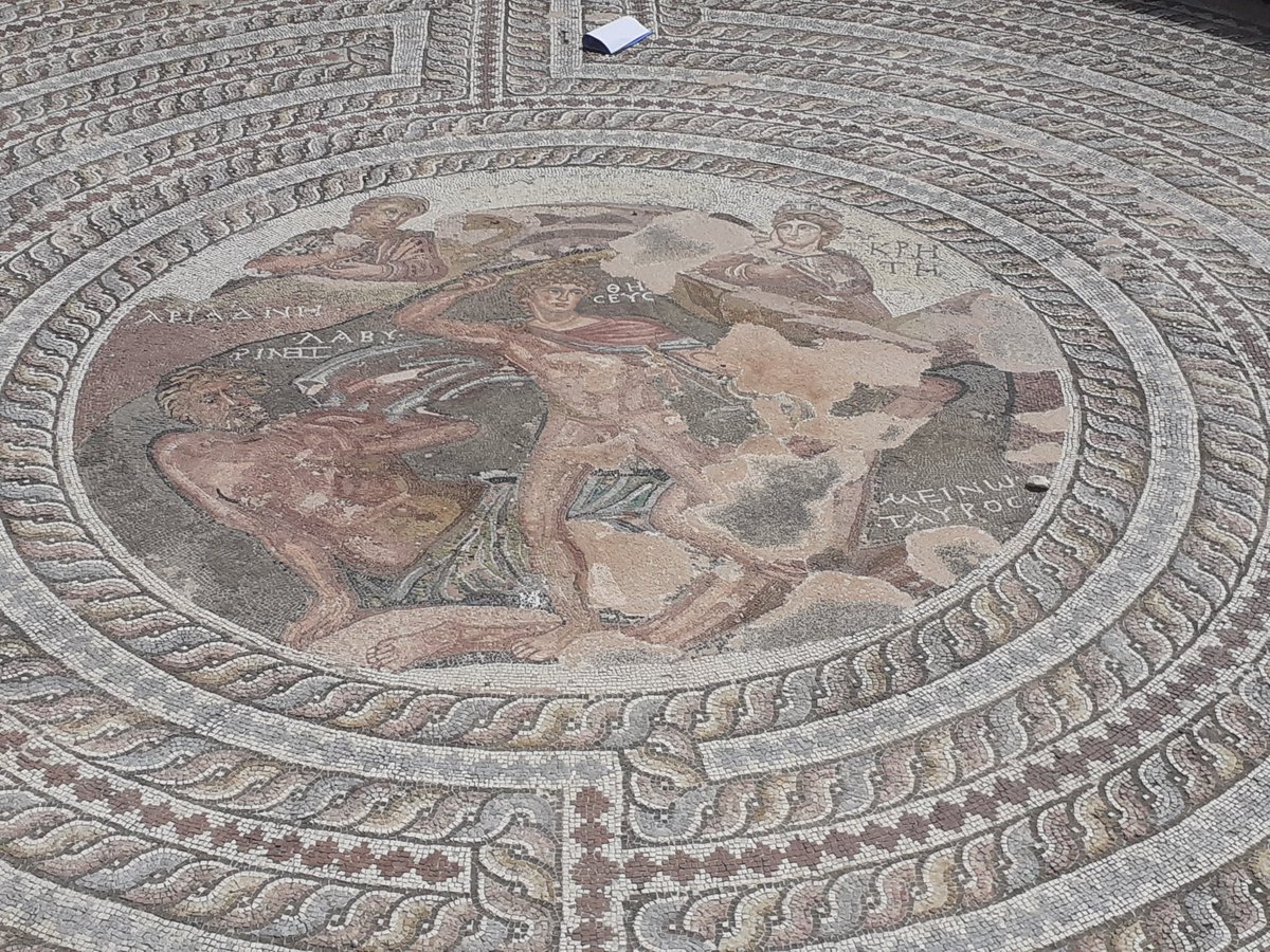 mathew_gething's tweet photo. A trip to Paphos, allowed for some classics indulgence. Oh and sun, books and the odd oozo!
Loving the mosaics, 3rd - 4th C.
Poor minotaur! https://t.co/cMOVYW87IO