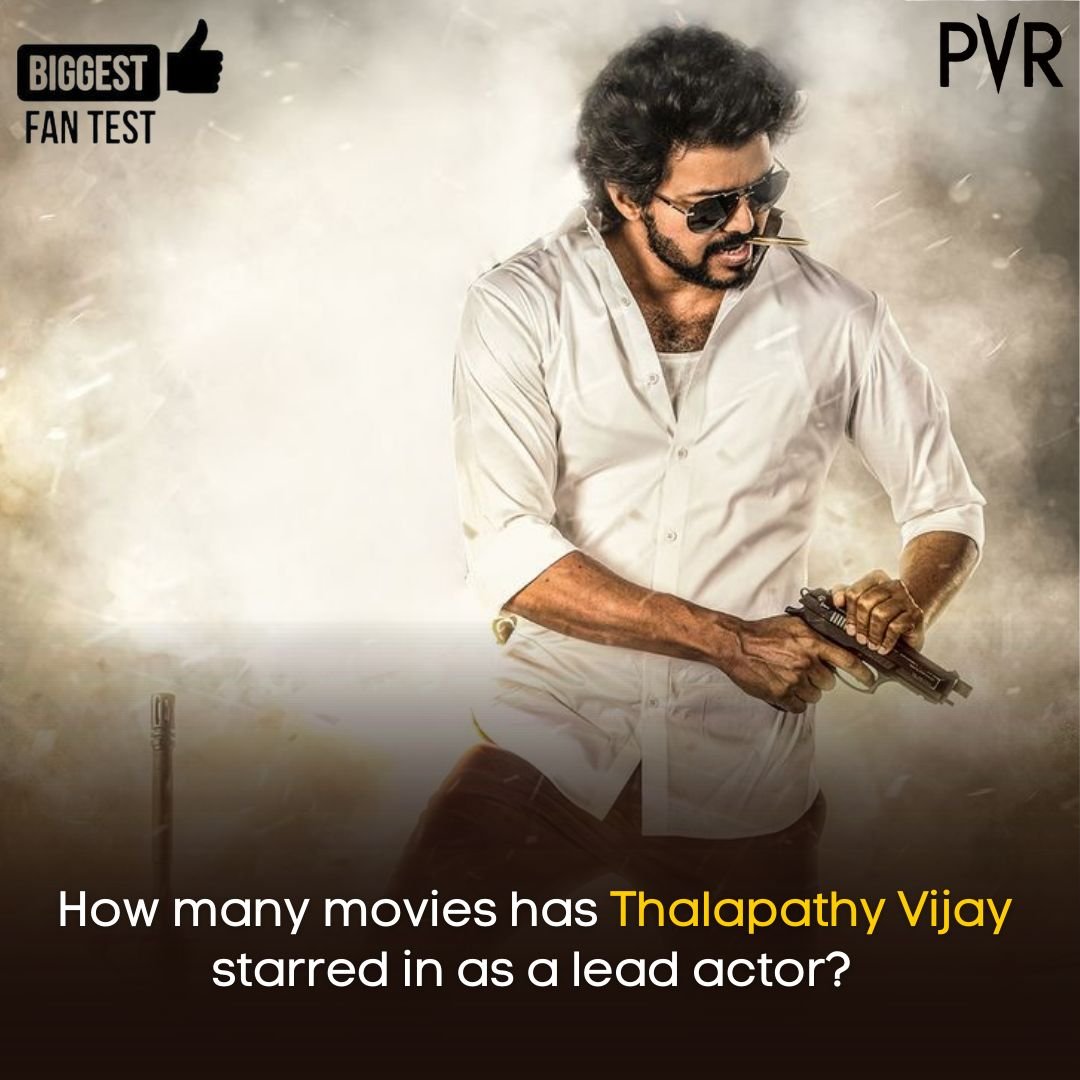 _PVRCinemas's tweet photo. Those who are fans of Vijay will know the answer for sure!

Beast will release at a PVR near you on April 13.
.
.
#PVR #PVRCinemas #Beast #Vijay #PoojaHegde #ComingSoon https://t.co/ZMcEu09Sor