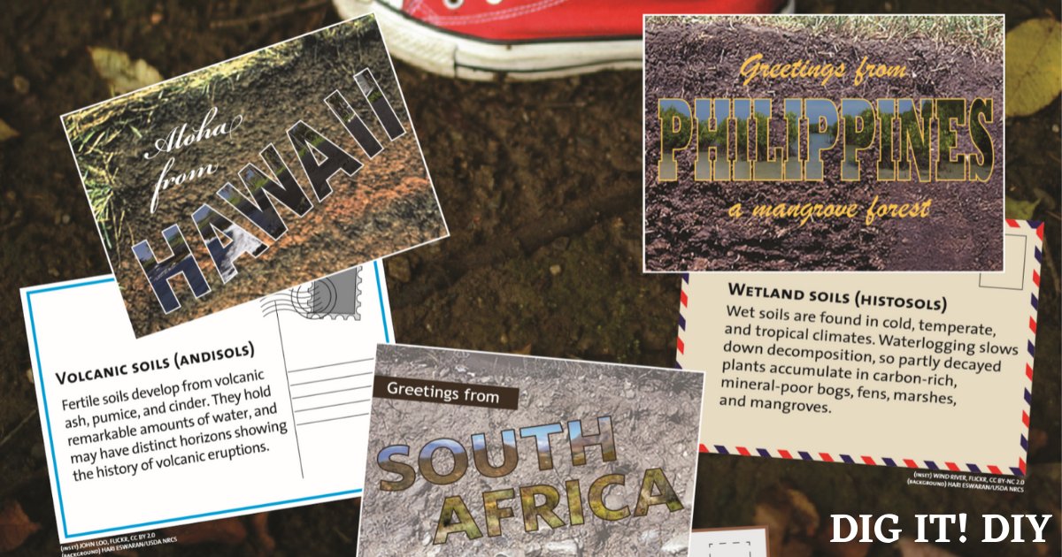 ASA_CSSA_SSSA's tweet photo. Help your community know the type of #soil under their feet! The free Dig It! The Secrets of Soil DIY exhibit will teach your community about soil ingredients, microbes, and more! If you like what you see, click here: https://t.co/OD9CekSpV4 #DigItDIY https://t.co/HmKi0OUAio