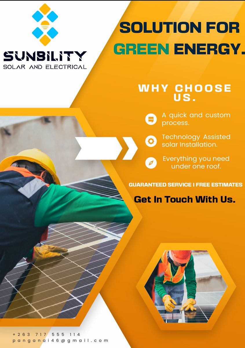 AshieWekwaPanga's tweet photo. @ENTREPRENEUR2TV @candacy_rutendo @Mavhure @makawandie @MatopeNigell @hatiperi_wacho @TendaiDara @cdesetfree @anchirenjethe @Rue_Matz @clairecakeszw We make going solar easy every step of the way. From the moment u call for consultation to the time you have your installations completed, we are with you all the way. Think Solar - Think SUNBILITY SOLAR & ELECTRICAL
#sunbilitysolarandelectrical #solarsystem
#homeinstallation https://t.co/DuY239G1y8