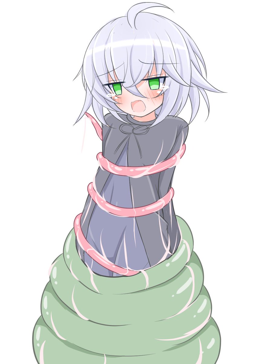 絵488号「次回作主人公さん」
少女が歩いていると急に地面から触手が飛び出し、締め付けられる。その瞬間、肉で出来た壺のような魔物が少女の下半身を飲み込んだ。魔物は収縮と弛緩を繰り返し、ジュプジュプと音を立てながら空気を抜いて少女の身体を肉壁で締め付けていく・・・。 