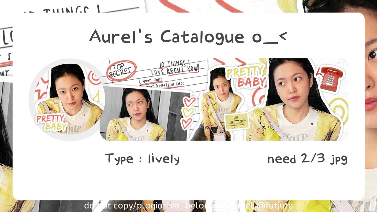 futjure's tweet image. Help RT? thank you! &amp;lt;33

Hello! Aurel mau giveaway layout katalog baru aurel for 4 winners! 
Syaratnya :

— RT tweet ini 
— RT layout yang kamu mau
— Ajak temen kamu untuk ikutan (optional)

#zonauang #zonajajan #zonaba