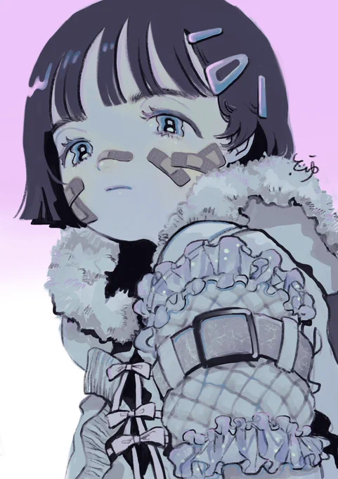 傷だらけアイドルシリーズはわたしの世界観全部凝縮したようなイラストだから今でもお気に入り❤️‍🩹 #自分が何度も投稿してしまう画像 