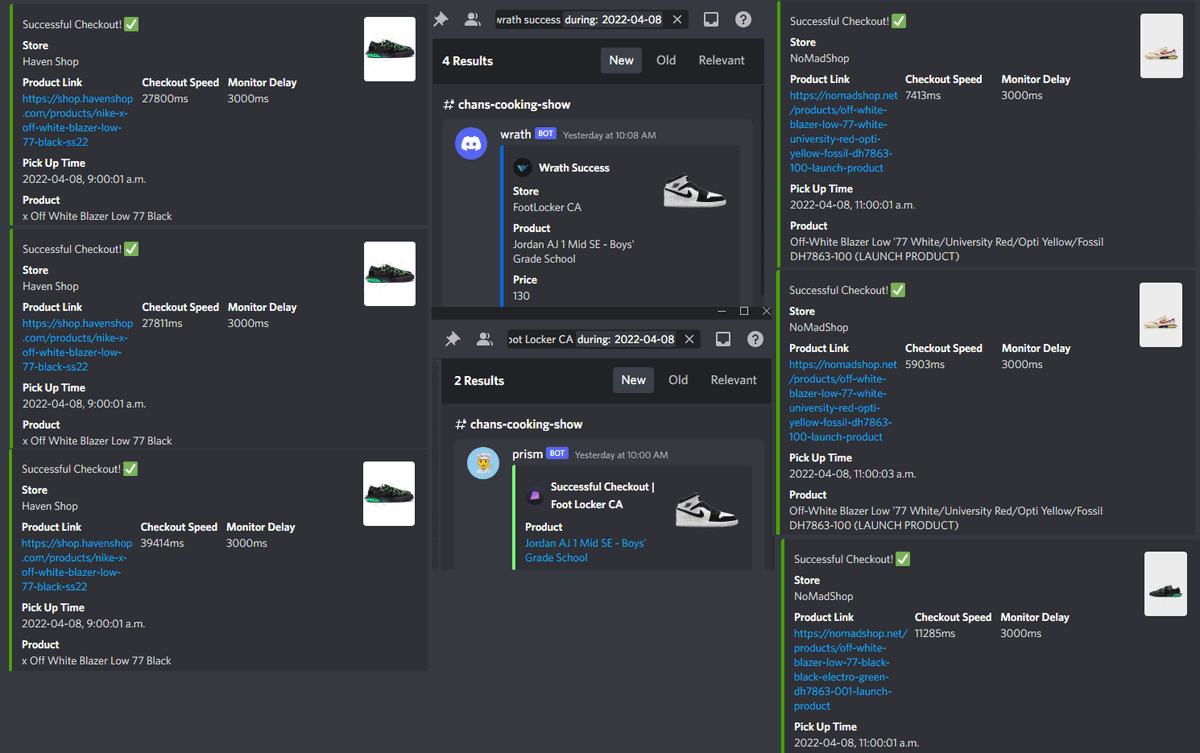 Spectrique's tweet image. Off-whites and mids
Bots: @MEKRobotics @PrismAIO @wrathsoftware 
Proxies: @LiveProxies @ProxyHeavenio @LEMONPROXY2020 
Group: @TheNorthCop