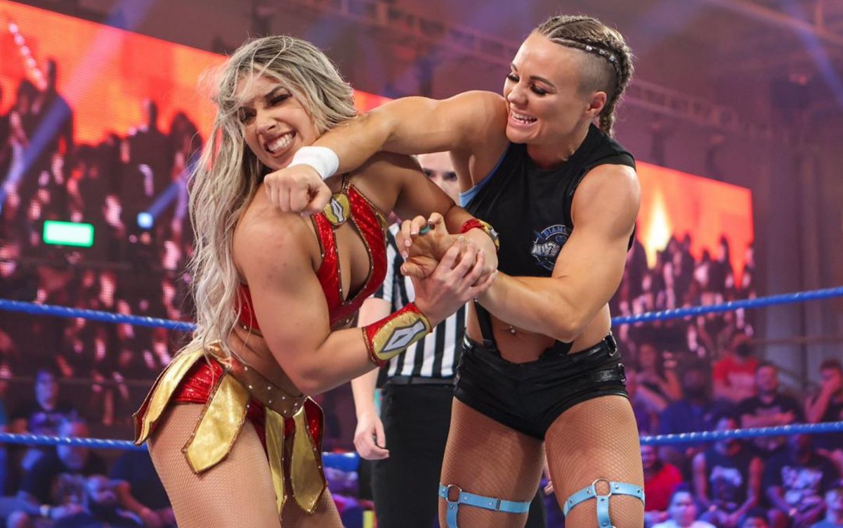 LocalCompWWE's tweet photo. Thea Hail made her pro-wrestling debut in AEW, where she took on Thunder Rosa on Dark #110 (taped on 9/11/21, aired on 9/28/21). 

Outside of AEW, she competed in Ryse Wrestling @rysewrestling, MCW Pro @MCWWrestling, WrestlePit @WrestlePit, &amp; Mission Pro @MissionProWres.

#WWE https://t.co/ybto7P2n79