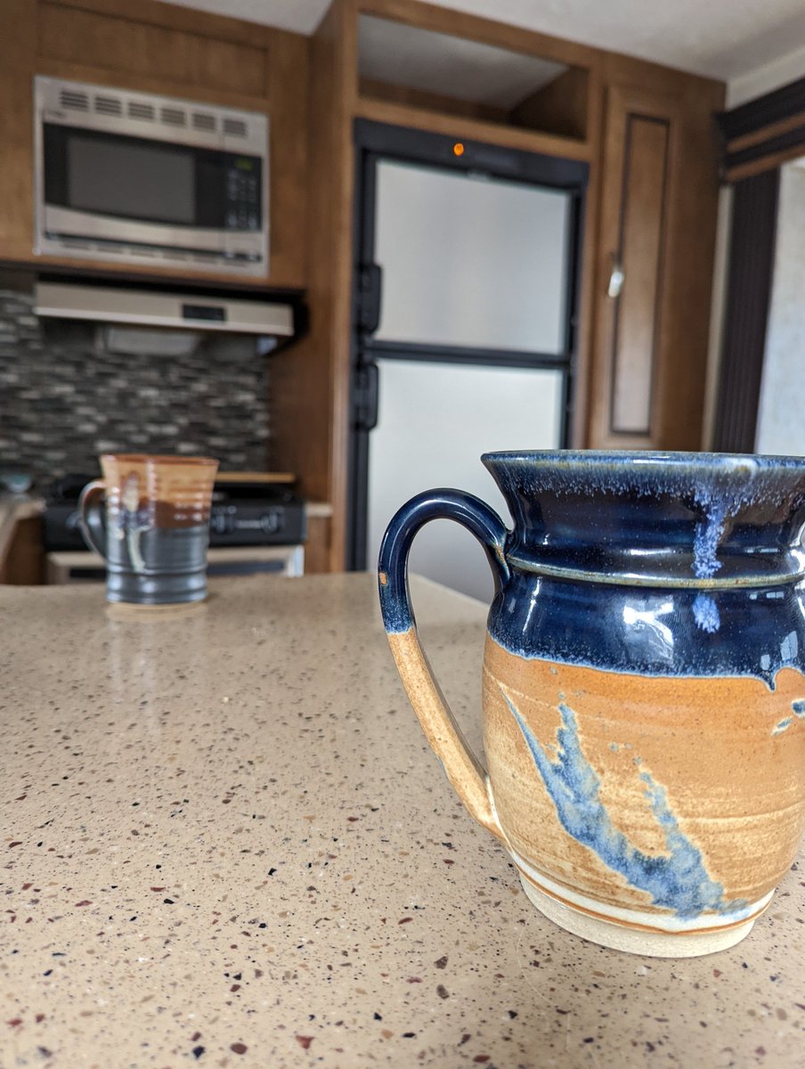 VaughansOnTheGo's tweet photo. Coffee in the trailer this morning. We may not be camping yet but that doesn't mean we can't enjoy trailer life! #coffee #trailer #goodmorning https://t.co/NVnZ7hxr4H