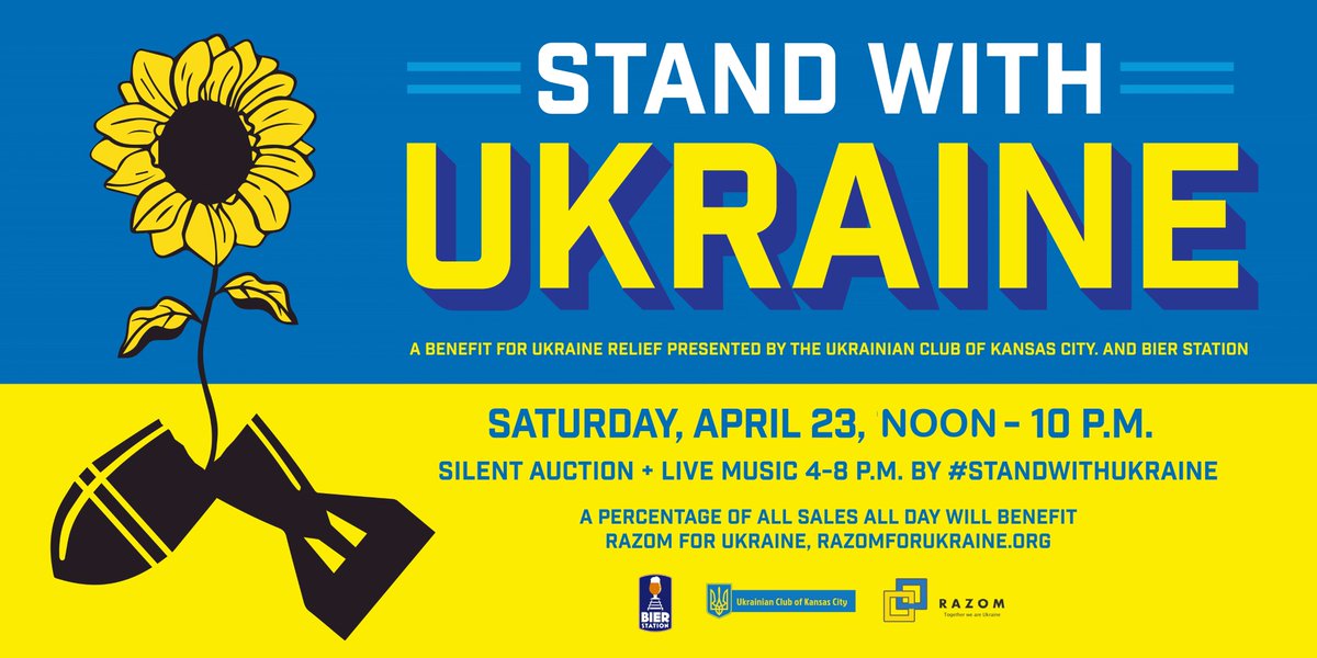 Details about our upcoming Stand With Ukraine benefit. Thanks to sponsors, Ukrainian Club of KC, @VeloGaragekc <a href="/sandhillsbrew/">Sandhills Brewing</a> <a href="/Boulevard_Beer/">Boulevard Brewing Co.</a> <a href="/martincitybrew/">Martin City Brewery</a> <a href="/BigRipBeer/">Big Rip Brewing Co</a> <a href="/CityBarrel/">CityBarrel</a> <a href="/diametricbrewco/">Diametric Brewing Company</a> and <a href="/CraneBrewing/">Crane Brewing</a>. fb.me/e/1g2c3u7yE #StandWithUkraine