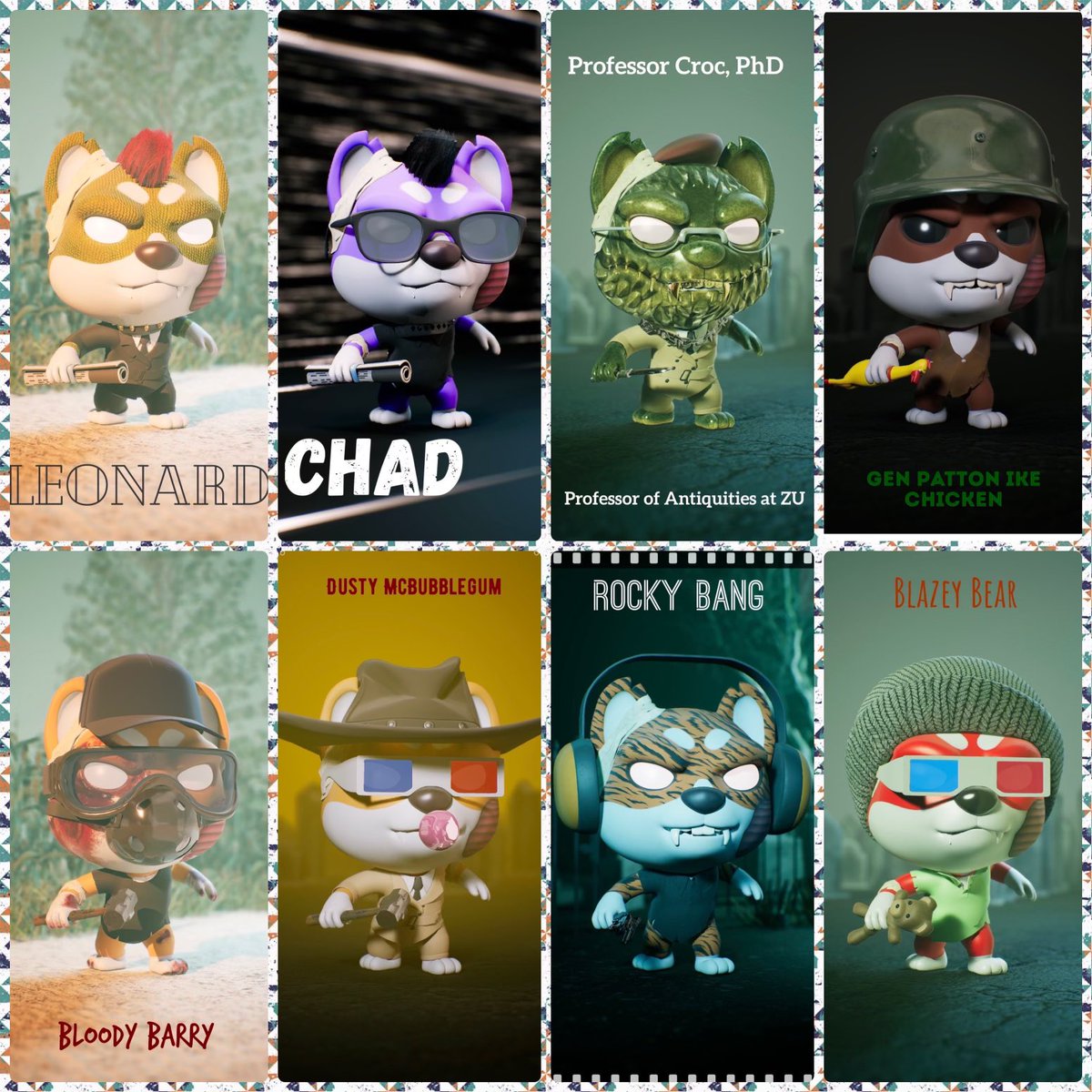 BeYourBestUTX's tweet photo. When you have a crew of ZINU NFTs, you post a collage. #ZombieMob strong! https://t.co/AJjR3ffY4j