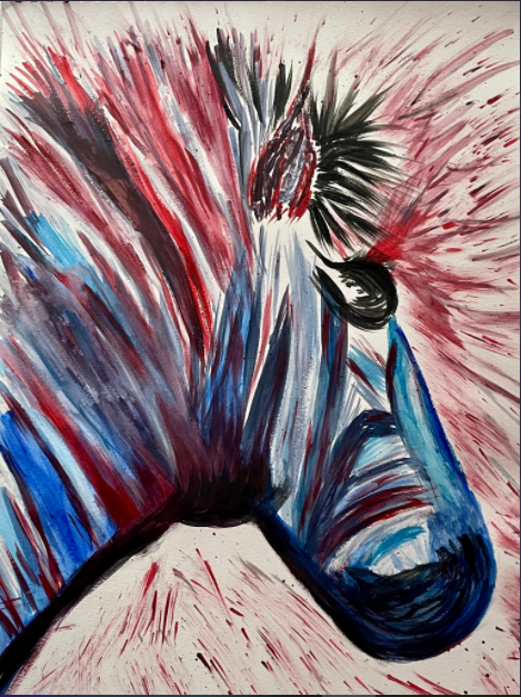 An NFT by Hombreave17. A striped horse.