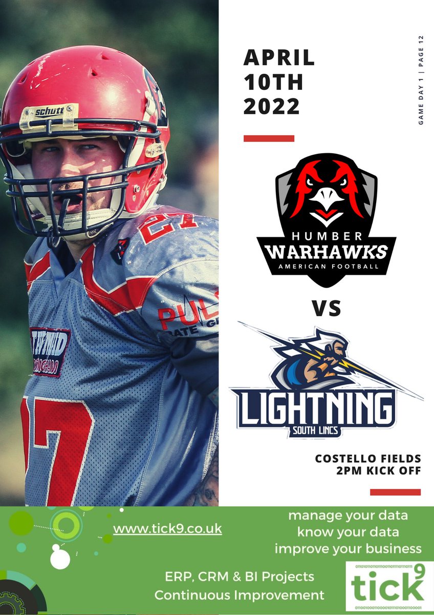humberwarhawks's tweet photo. Tomorrow we have our season opener against @lincs_south with KO scheduled for 2pm ๐๐ #LetsGoWarhawks https://t.co/maoT7ndocn