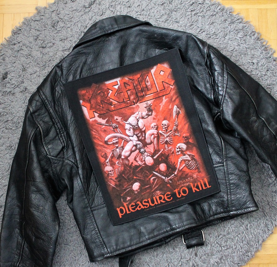 NikiRaven's tweet photo. Today's sewing project 🤘
#oldleatherjacket #Kreator #thrashmetal #patches #metalhead #hevari https://t.co/KFbzeTXCJr
