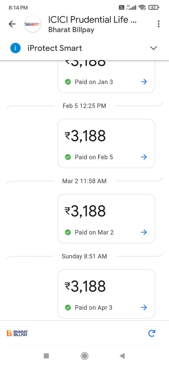 TheAmitBhandare's tweet photo. @ICICIPruLife this has happened again. I always pay my premium thru @GooglePay. But why this month I have received this message of Premium not paid? Please look into it. I won't be paying any penalty. This had happened earlier as well. ScreenShots attached. https://t.co/3kCgkM3jy1