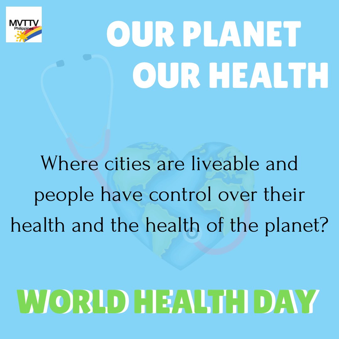 mvttvph's tweet photo. On World Health Day 2022, we are one with the WHO in focusing attention on urgent actions to keep humans and the planet healthy and foster a movement to create societies focused on well-being. We all have the right to live in a safe, clean, and healthy planet.💚

#WorldHealthDay https://t.co/NAmzzu1J7A