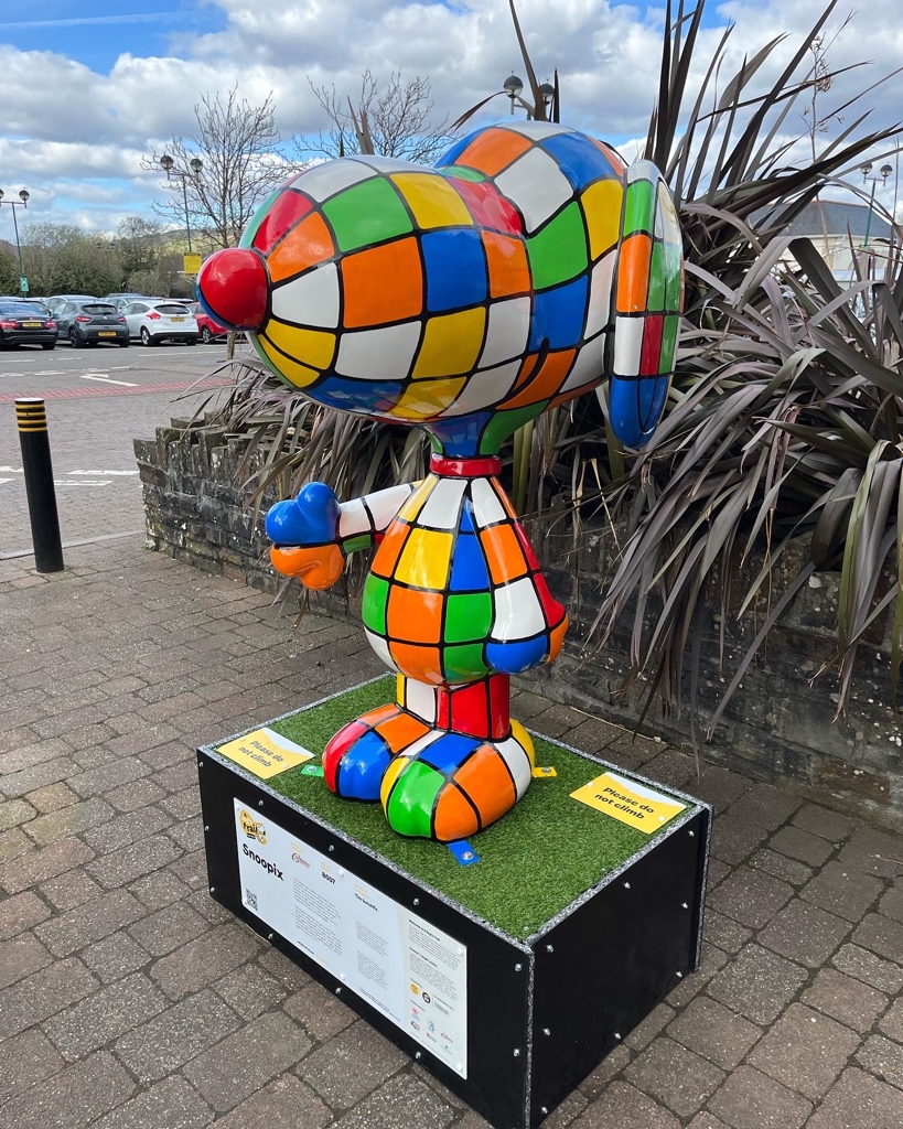 richieh's tweet image. Snoopy hunt in Caerphilly! #adogstrail #caerphilly