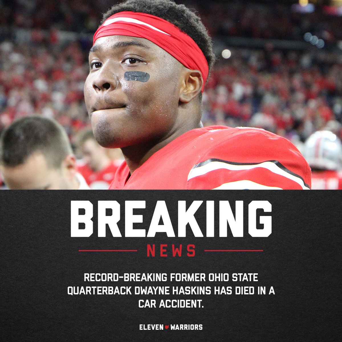 Tragic news this morning. Rest in peace, Dwayne Haskins.