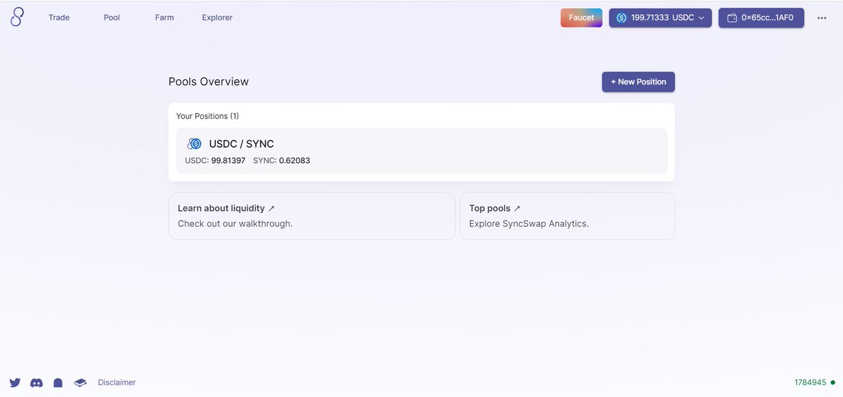 moonsoo1123's tweet photo. @syncswap 
really enjoyed using testnet.  

https://t.co/G6JBmw654c… 

Link Discord: https://t.co/C5Dc0kjHOd

#L222 #zkSync #Layer2 #ZKRollup #testnet #Ethereum #DeFi #DEX https://t.co/paLqRqK57z