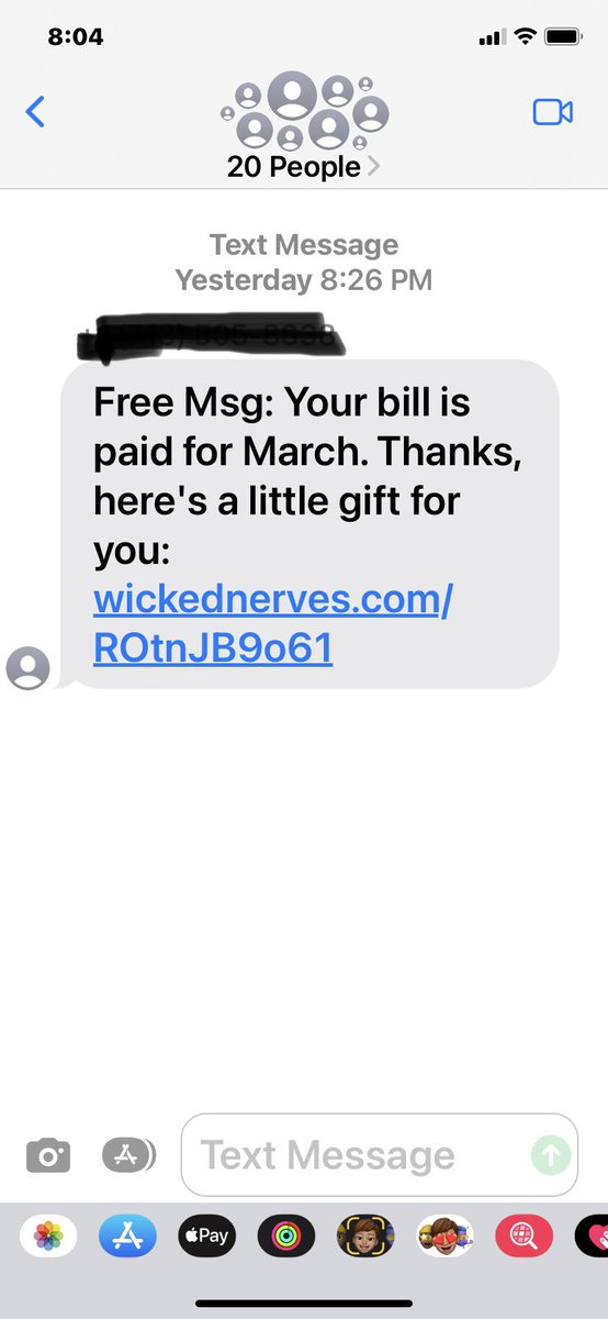 curiousshrink's tweet photo. There are more &amp; more #Phishing emails sent via texts, some pretending to be routine like things - like this one. Phones are especially vulnerable to #phish because of the amount of apps we have, which handle sensitive info. 📱#Tell2 #scam #fraud #cybersecurity #cybersec #infosec https://t.co/wG2n9V6Z0M