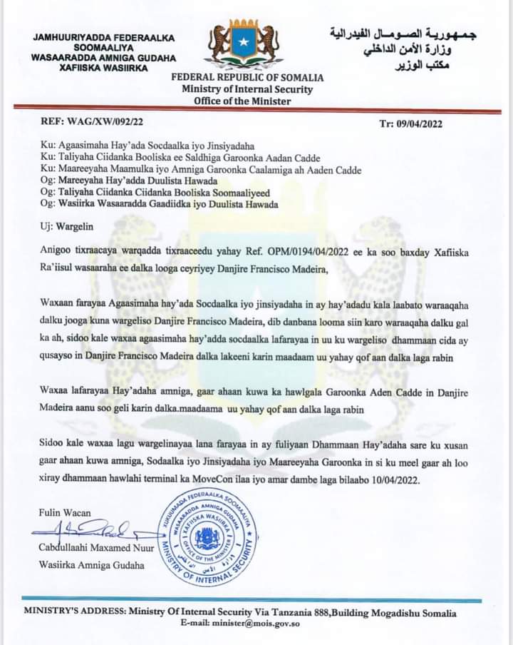 OAbraar's tweet photo. P2..concerned that Madiera cannot be brought into the country, as he is an undocumented person. All MOVCOM Terminal operations have also been temporarily shut down until further notice. #MadeiraOut https://t.co/5elMx41vhW