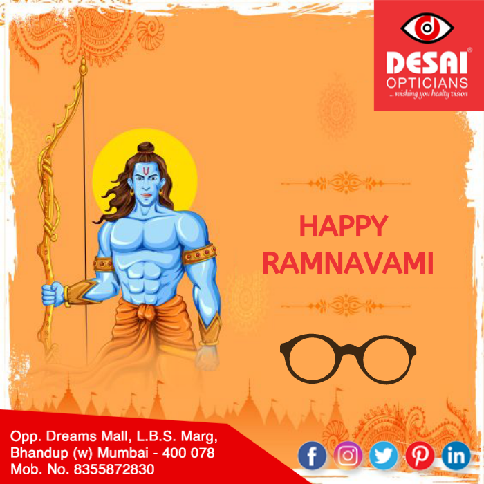 desai_opticians's tweet photo. This Ram Navami, may Shri Rama shower you with his blessings. 

#Desai #DesaiOpticians #eyecare #stylishframes #acetateframes #ramnavami #ramjanam #ayodhya https://t.co/VEXsbeixfl
