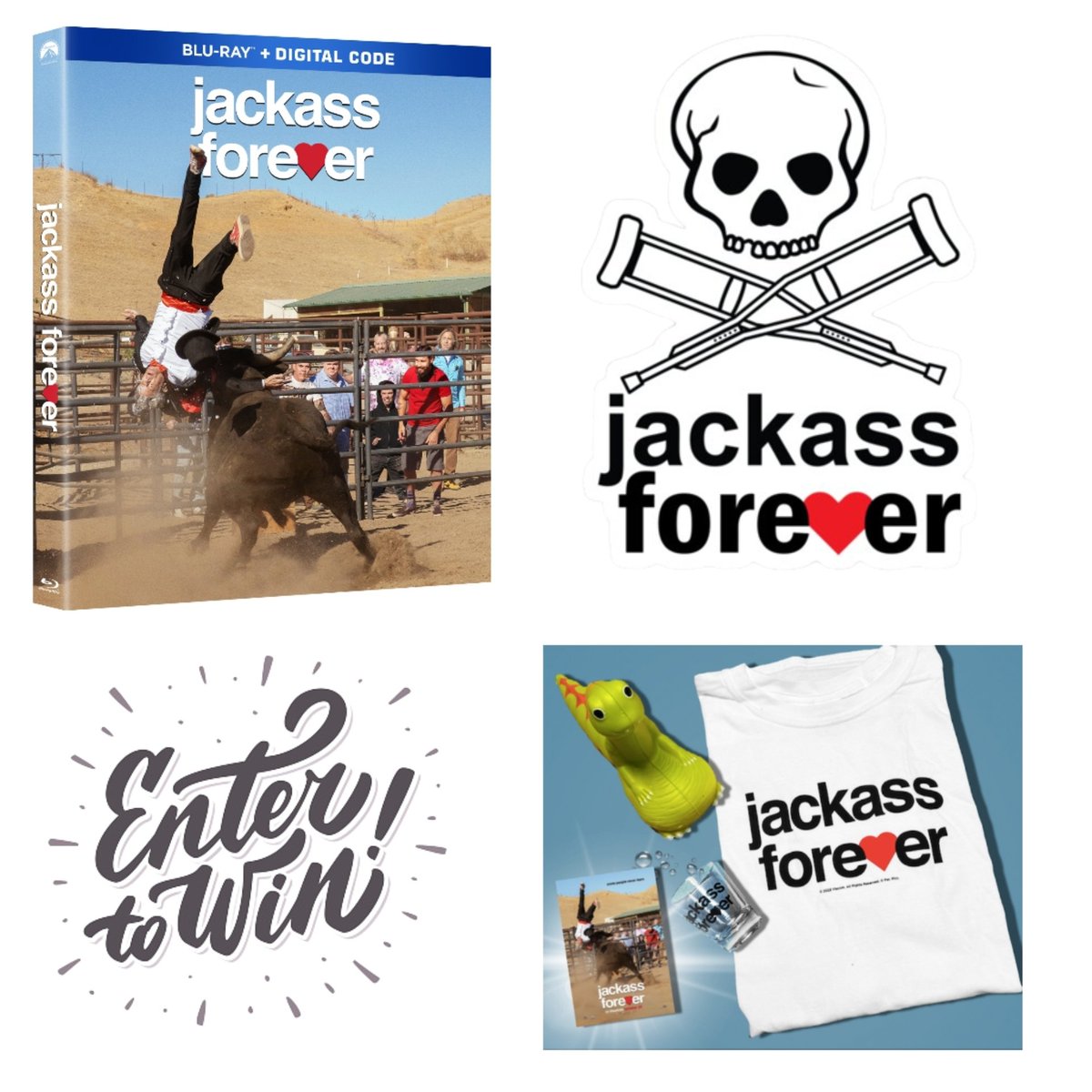 MovieSceneCan's tweet image. #Contest: Enter to #WIN a #jackassforever prize pack that includes a Pontiusaurus toy, a branded shot glass, T-shirt and a 
Blu-ray copy of the film.

How To Enter: Follow us, ❤️ &amp;amp; RT this post

Deadline: Friday, April 22 @ 11:59pm (est)

#jackassforever on Blu-ray &amp;amp; DVD April 19