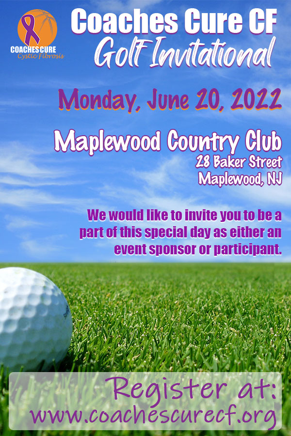 It is time to get those golf clubs out and ready for another exciting Coaches Cure CF Golf Invitational. We tee off on Monday, June 20, 2022 at Maplewood Country Club.

Register today: coaches-cure-cf.square.site