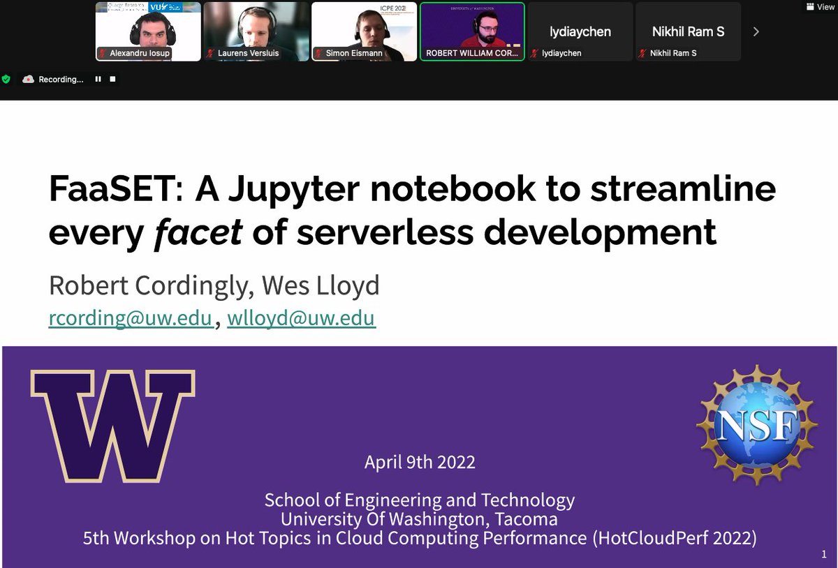 AIosup's tweet photo. FaaSET is a Jupyter notebook to streamline serverless development and testing, including performance measurements. Talk by @RobertCordingly. #HotCloudPerf at @ICPEconf. https://t.co/pXU0bLMgUE