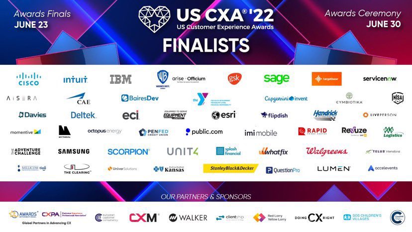 DShawCX's tweet photo. Honored to be named finalist in the US Customer Experience Awards! #lifeatsage #customerexperience https://t.co/aO8bXyt7b0