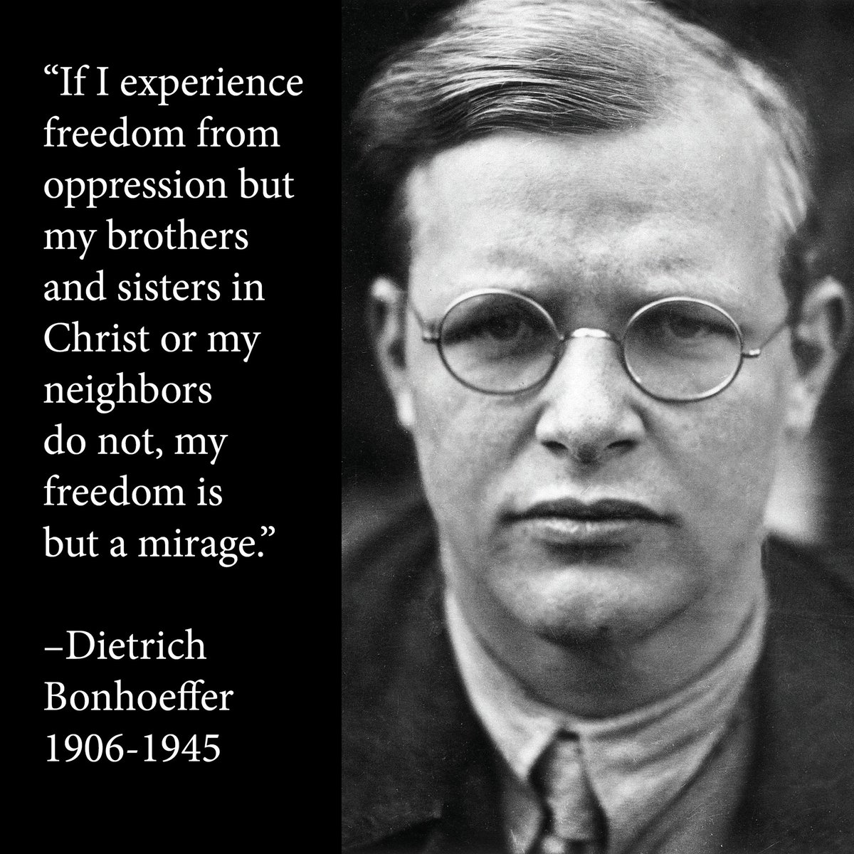 ELCA's tweet photo. On this day in 1945, Lutheran pastor, theologian and anti-Nazi dissident Dietrich Bonhoeffer was martyred at the hands of his Nazi captors for his involvement in a conspiracy to assassinate Adolf Hitler and overthrow the Third Reich. He was 39 years old. https://t.co/kYoHe7N7cb