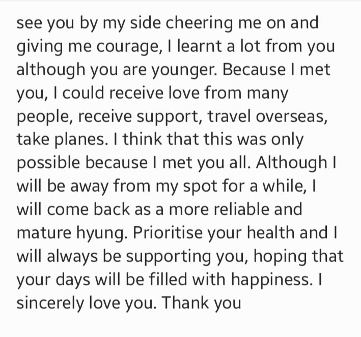 sunnylovelife's tweet photo. MJ's letter to Arohas and the members

Stay healthy MJ. We will miss you so much. But don't worry. We will always be here for you. 

#ASTRO #아스트로 #AAF #GATE6 #MJ #진진 #차은우 #문빈 #라키 #윤산하 https://t.co/8YE4Bp40cd